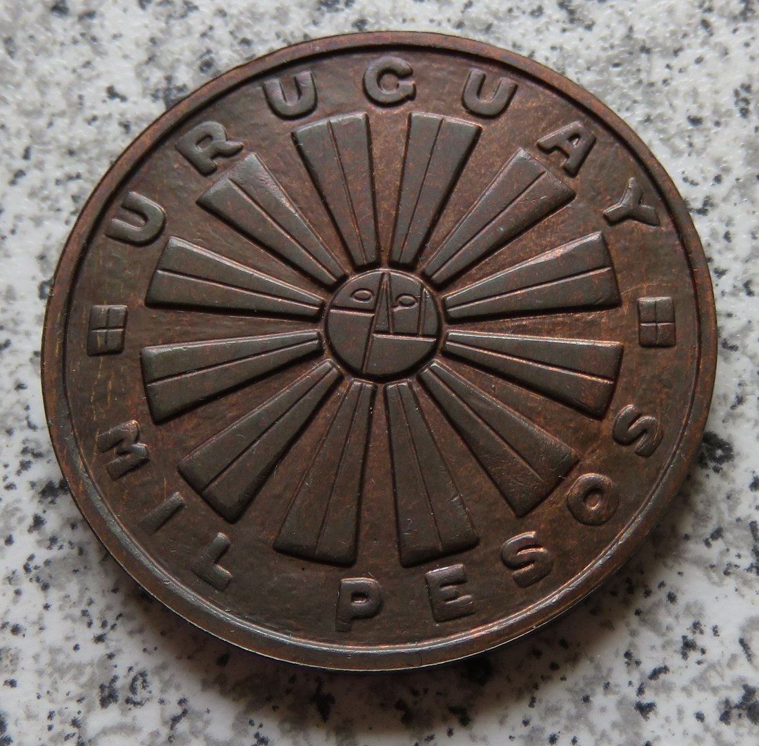  Uruguay 1000 Pesos 1969   