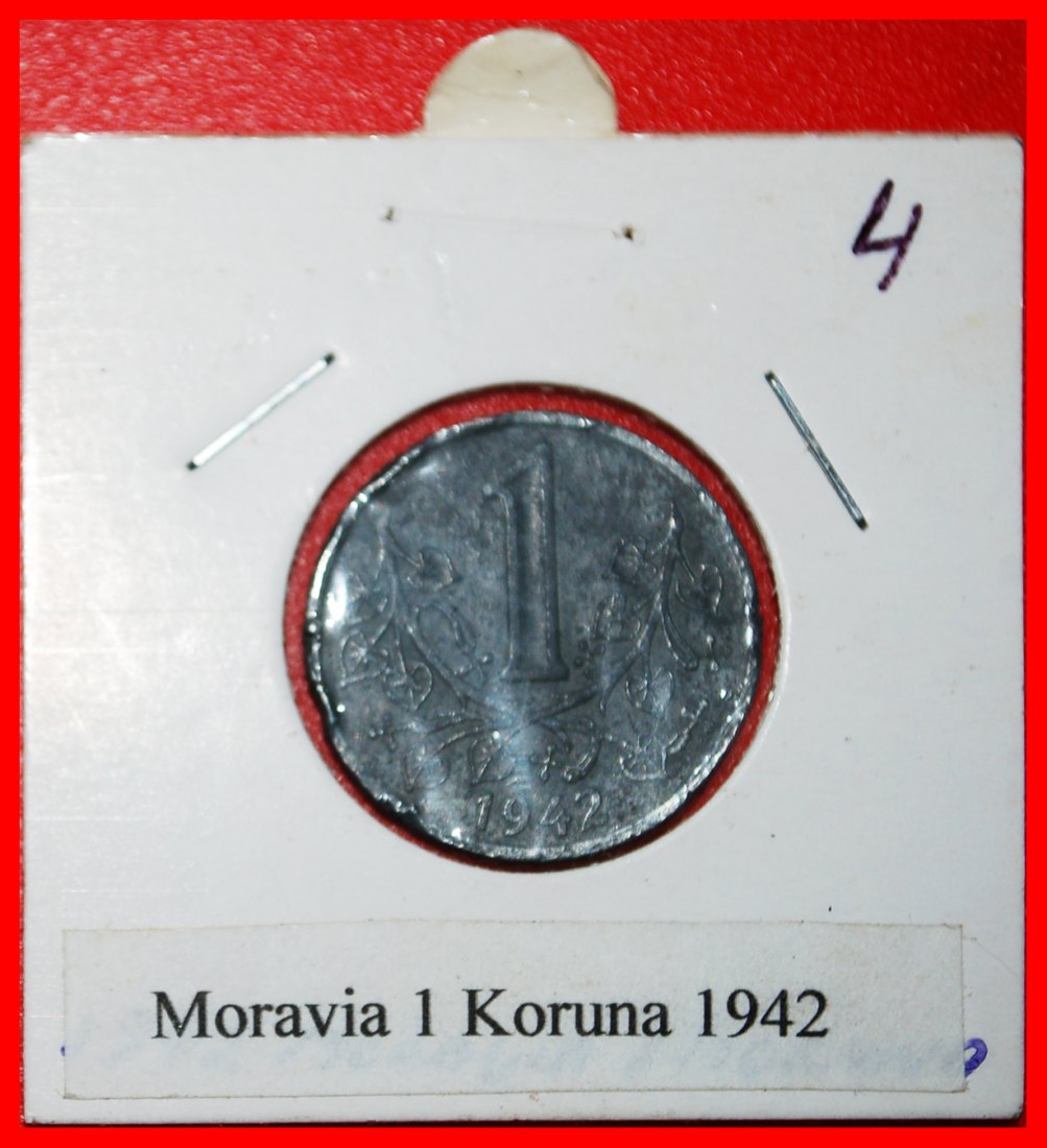  * CZECHIA: BOHEMIA AND MORAVIA UNDER GERMANY (1939-1945)★1 CROWN 1942★HOLDER★LOW START ★ NO RESERVE!   
