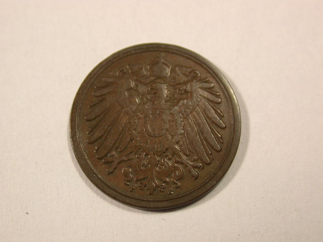  H17  KR  1 Pfennig  1904 F in ss   Originalbilder   