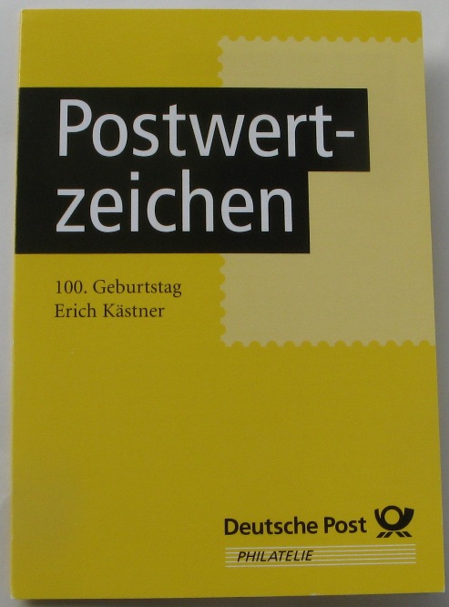  1999, Deutschland, Postwert Zeichen-100. Geburtstag Erich Kästner   