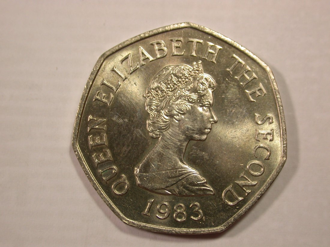  H18  Jersey   50 Pence 1983 in f.ST    Originalbilder   