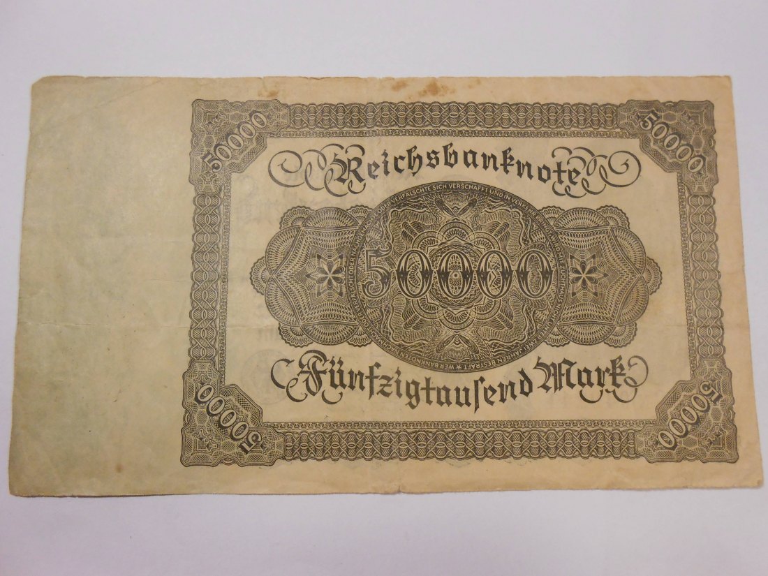  Banknote (26) Deutsches Reich, Weimarer Republik, 50.000 Mark 1922, Ro 79d / DEU-90d   