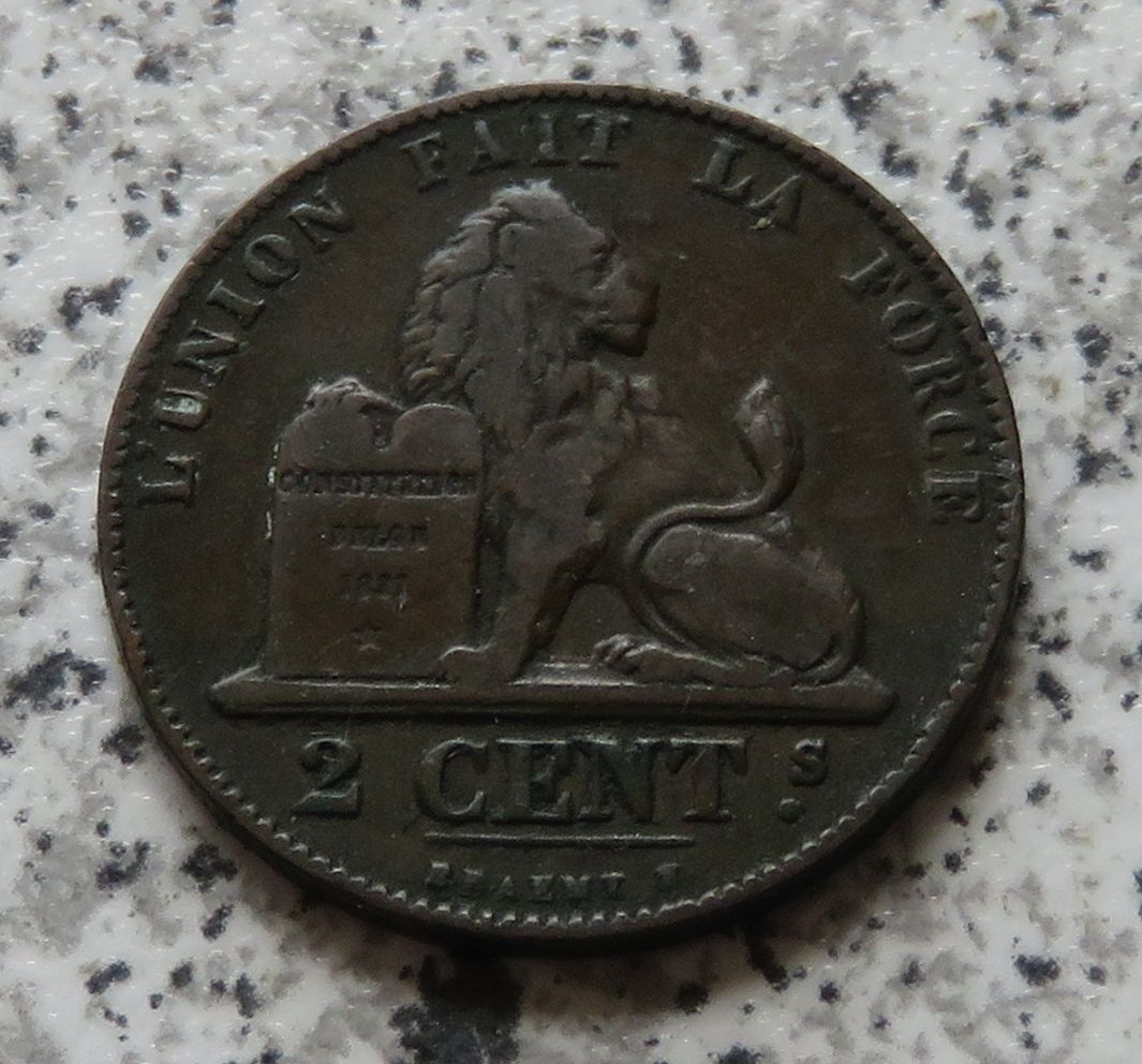  Belgien 2 Centimes 1862   
