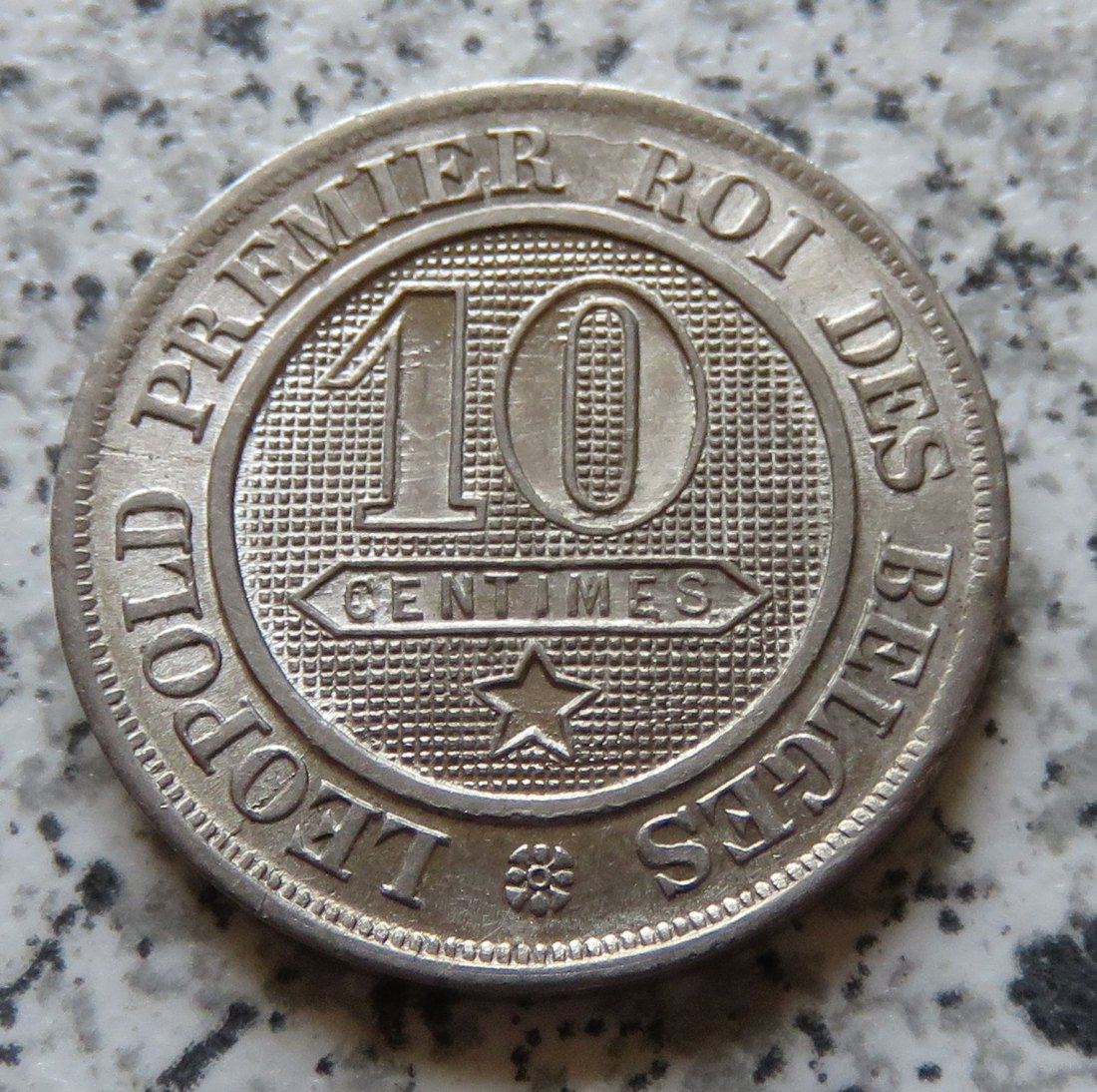  Belgien 10 Centimes 1862, Erhaltung   