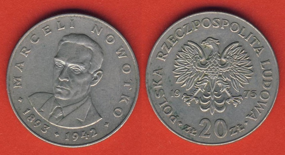  Polen 20 Zlotych 1975 Nowotko   