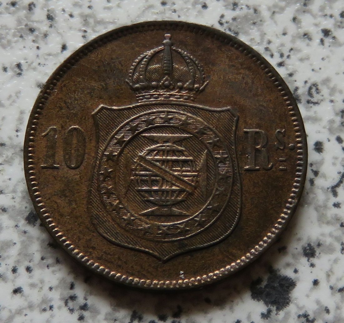  Brasilien 10 Reis 1869   