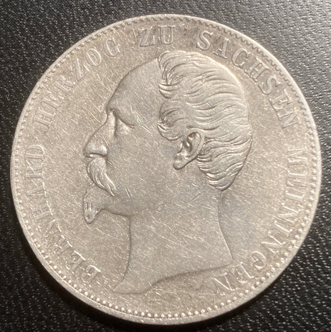  Altdeutschland - 1 Taler 1866 Sachsen Meiningen - Silbermünze   