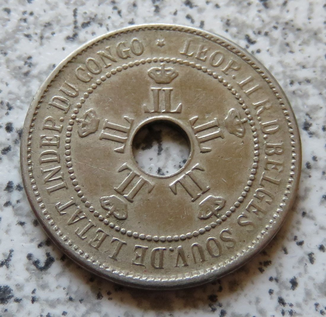  Belgisch Kongo 10 Centimes 1908, KM 10   