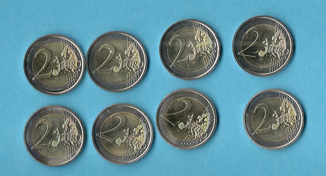  San Marino 8x 2 Euro Gedenkmünzen ab 2008 Münzen und Goldankauf Frank Maurer Koblenz AB 114   