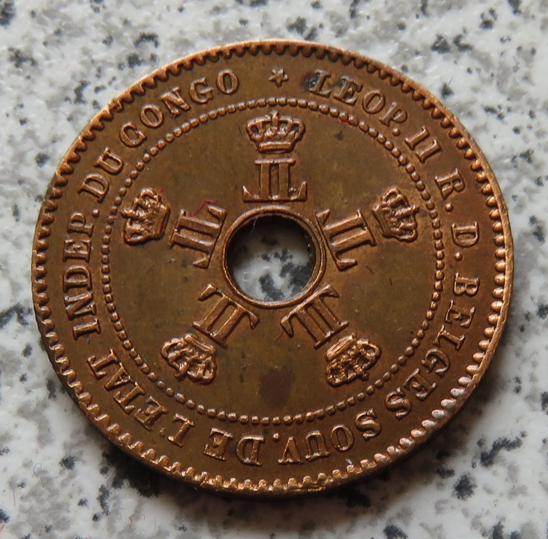  Belgisch Congo 2 Centimes 1888   