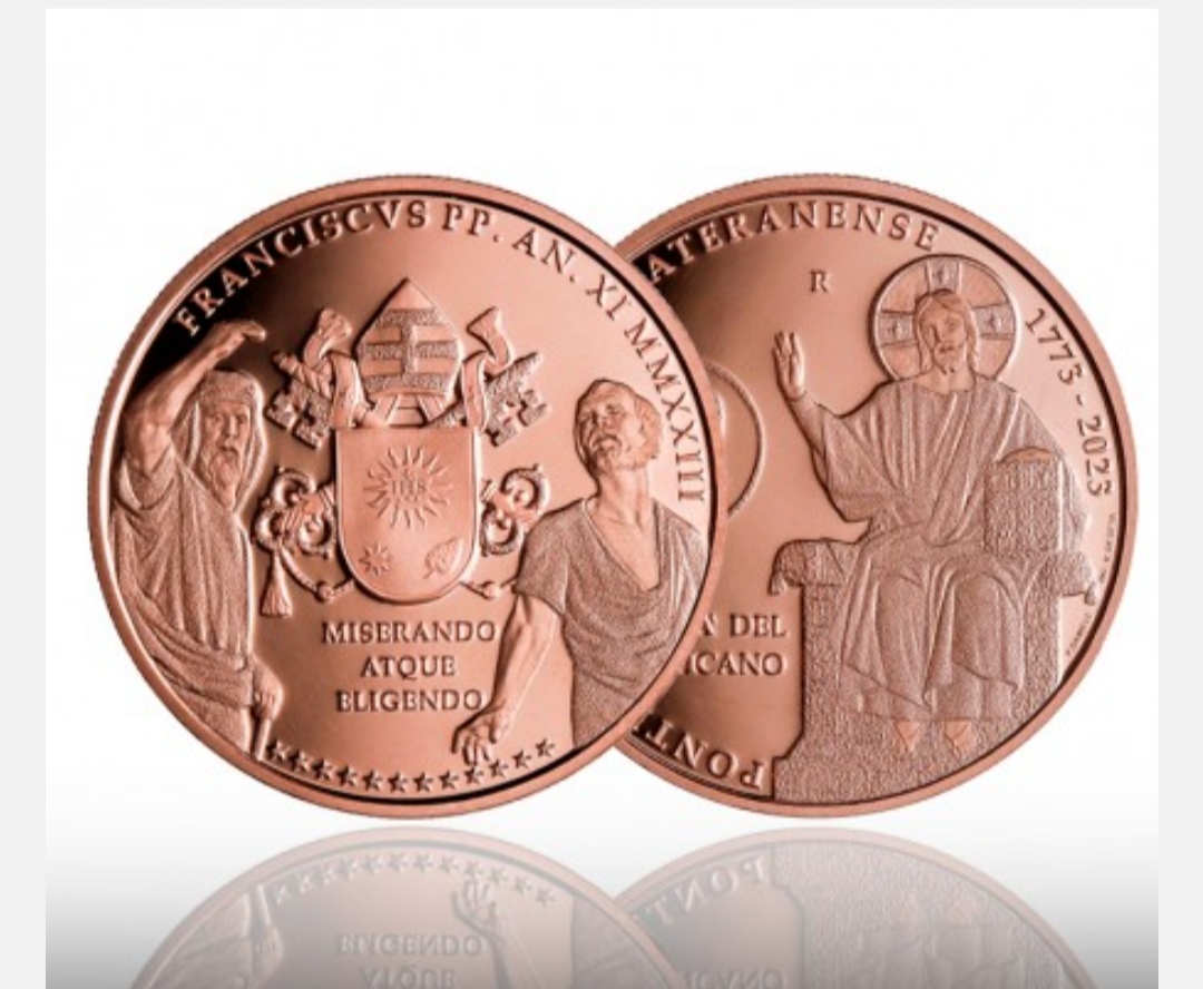  Vatikan 20 Euro Kupfergedenkmünze 2023 zum 250. Jubiläum der Päpstlichen Lateranuniversität   