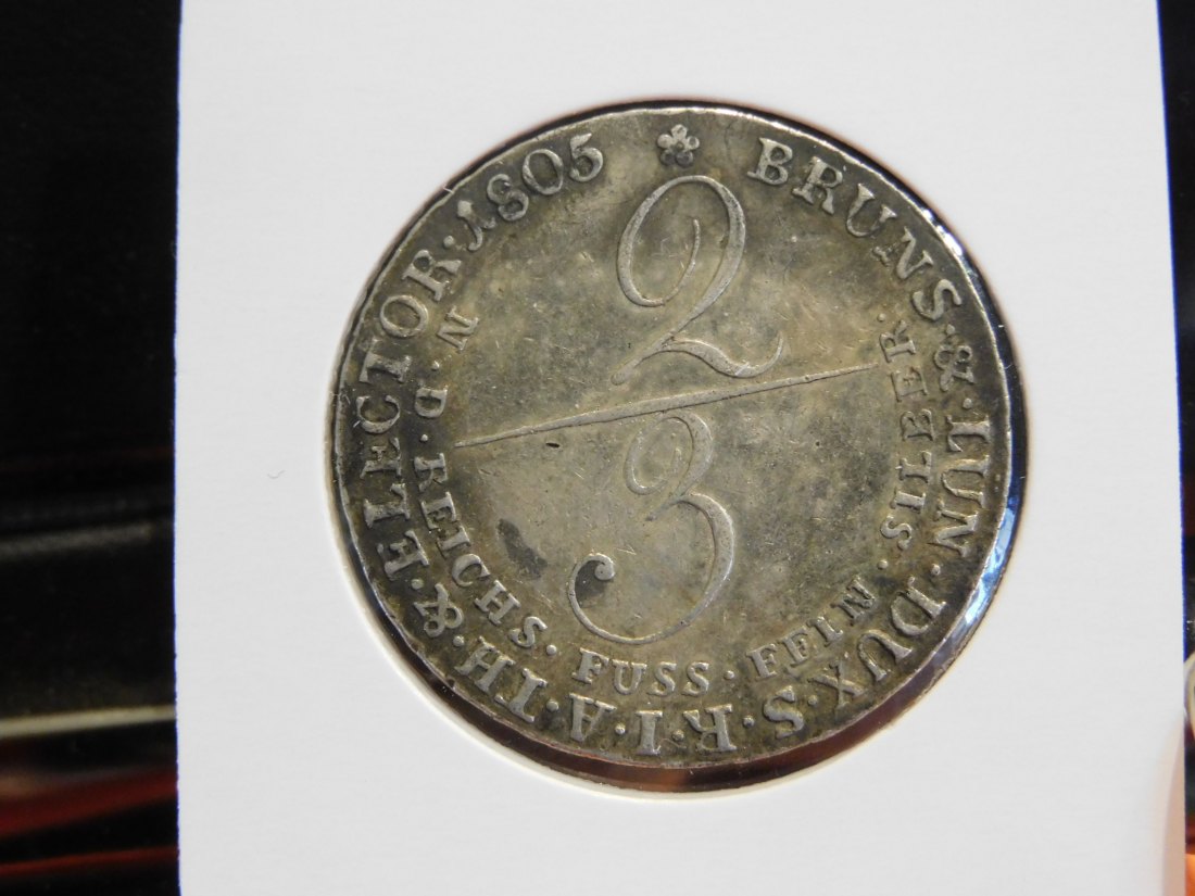  GERMANY 2/3 THALER 1805 BR.C.HANNOVER.GRADE-PLEASE SEE PHOTOS.   