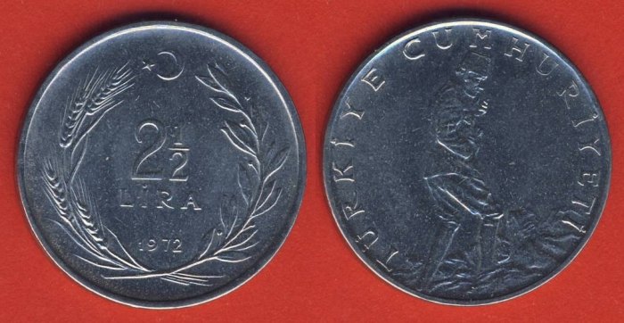  Türkei 2 1/2 Lira 1972   