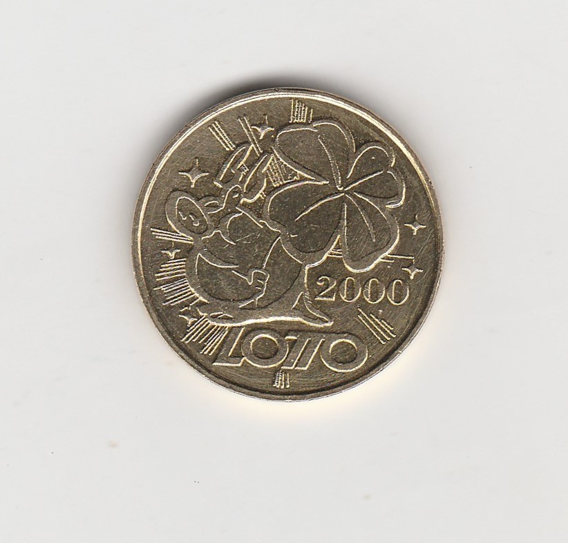  Marke /Token Glückstaler /Glücksbringer 2000 Lotto  Durchmesser 19,2 mm (N193)   