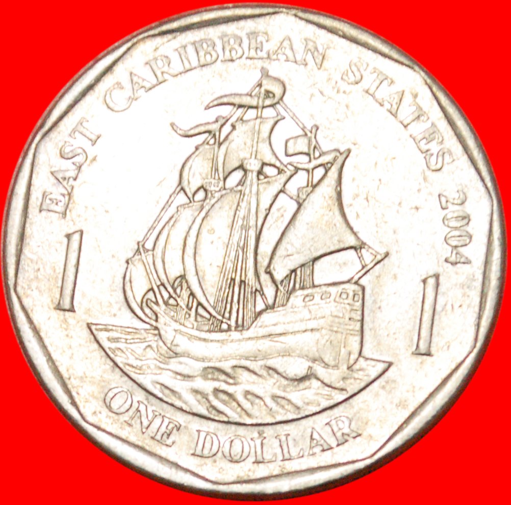  * SHIP of Sir Francis Drake (1542-1596): EAST CARIBBEAN STATES★1 DOLLAR 2004★LOW START ★ NO RESERVE!   