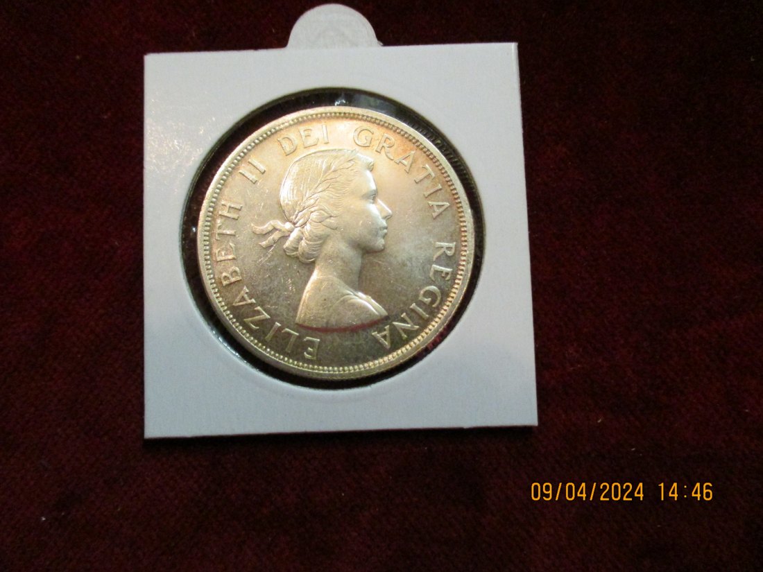  Kanada Dollar 1958 Silbermünze /1   