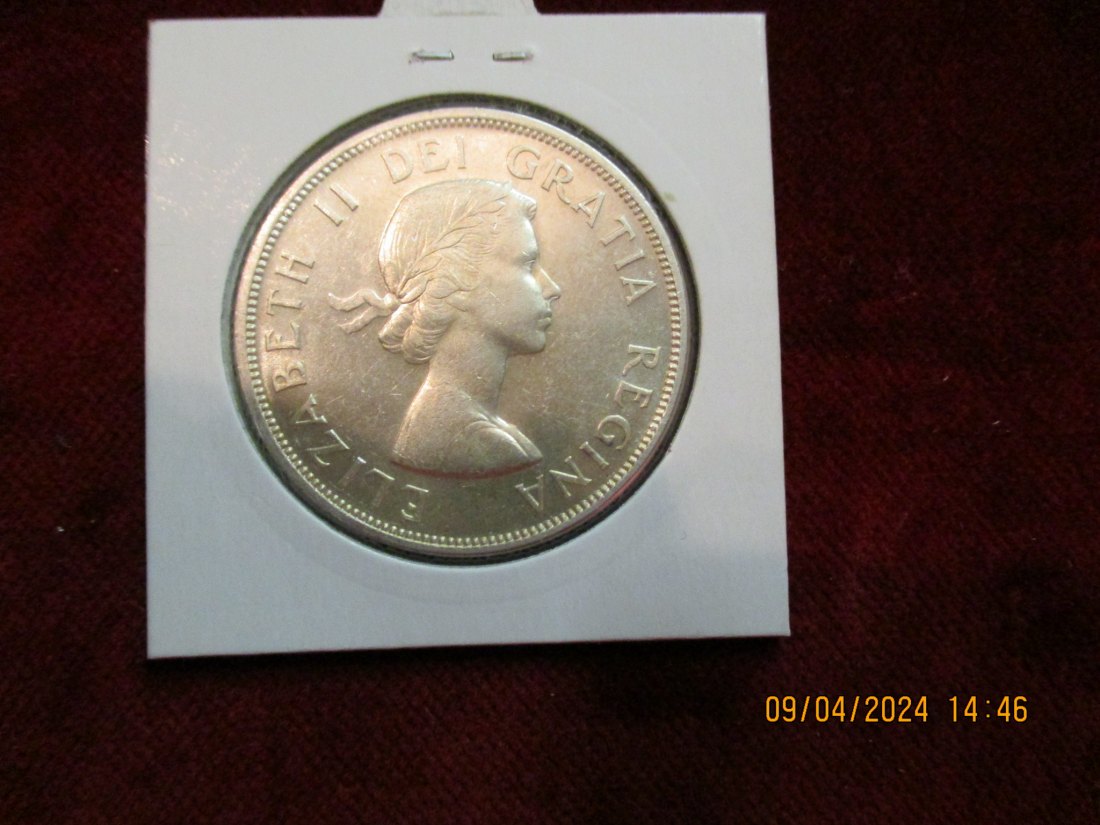  Kanada Dollar 1958 Silbermünze /2   