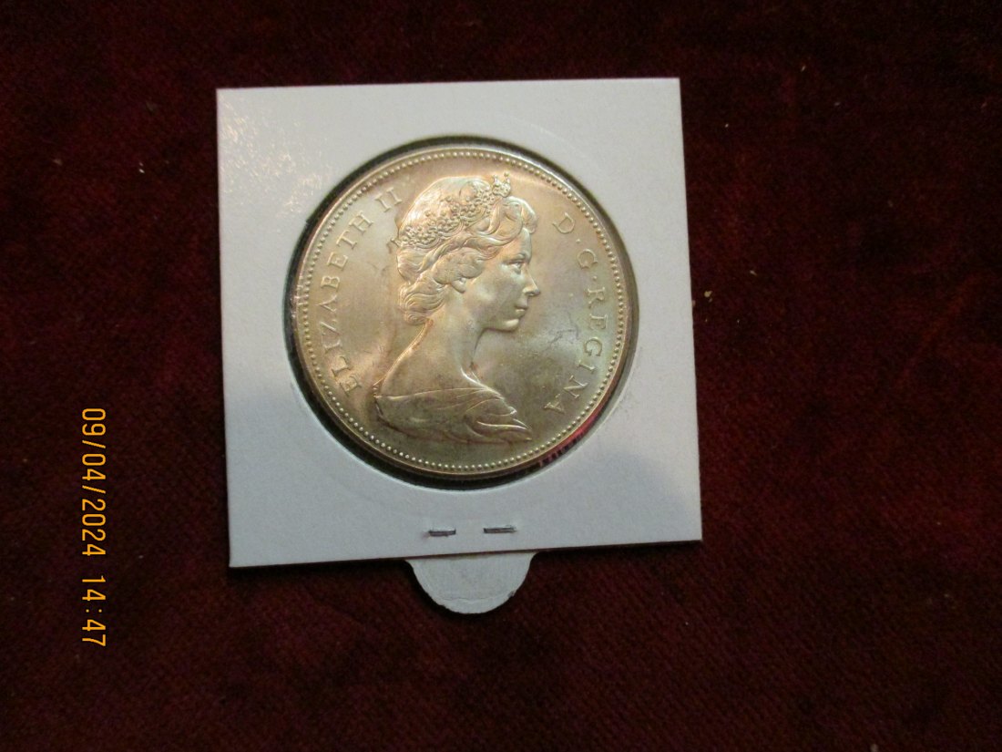  Kanada Dollar 1967 Silbermünze /2   