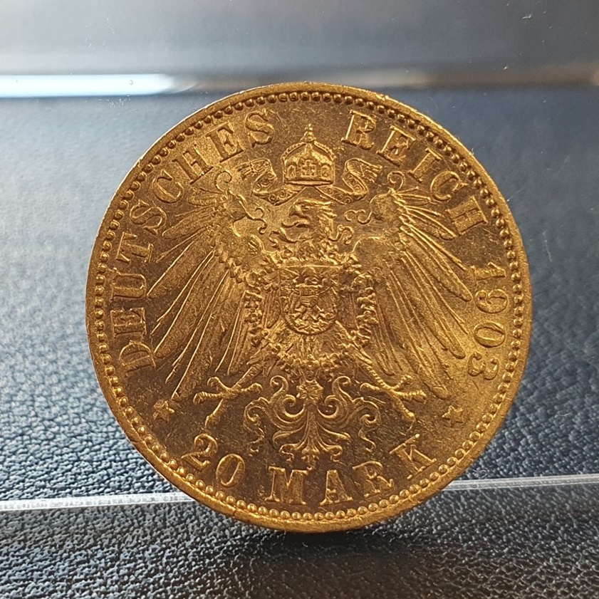  Kaiserreich 20 Mark 1903 A Wilhelm II Deutscher Kaiser König v. Preussen Goldmünze 7,17 g fein   