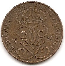  Schweden 5 Oere 1929 #84   