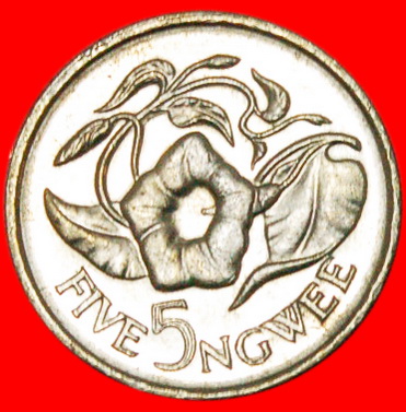  * GREAT BRITAIN (1968-1987): ZAMBIA ★ 5 NGWEE 1978 FLOWER UNCOMMON! ★LOW START★ NO RESERVE!!!   