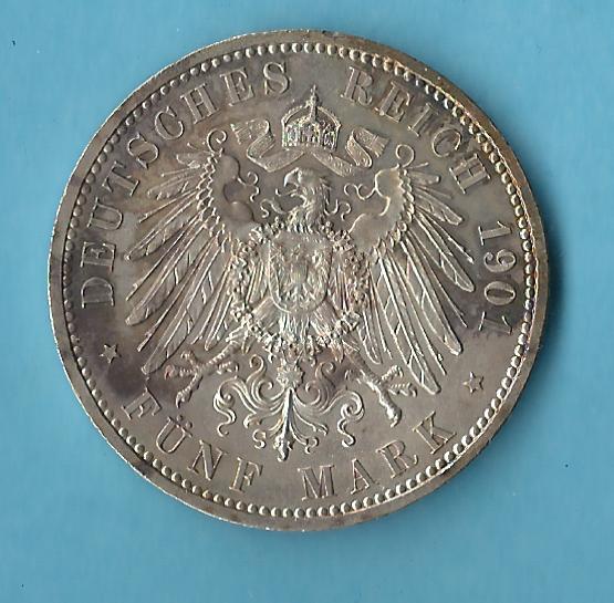  Kaiserreich 5 Mark Preussen 200 J. 1901 Top Exemplar st- Münzenankauf Koblenz Frank Maurer AB 462   