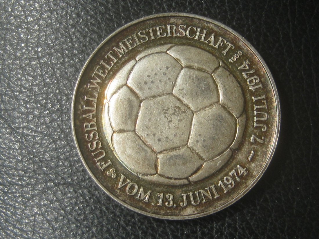  Silbermedaille 1000er Silber Hannover Niedersachsen Stadion Fußball WM 1974; 25,04 Gramm   