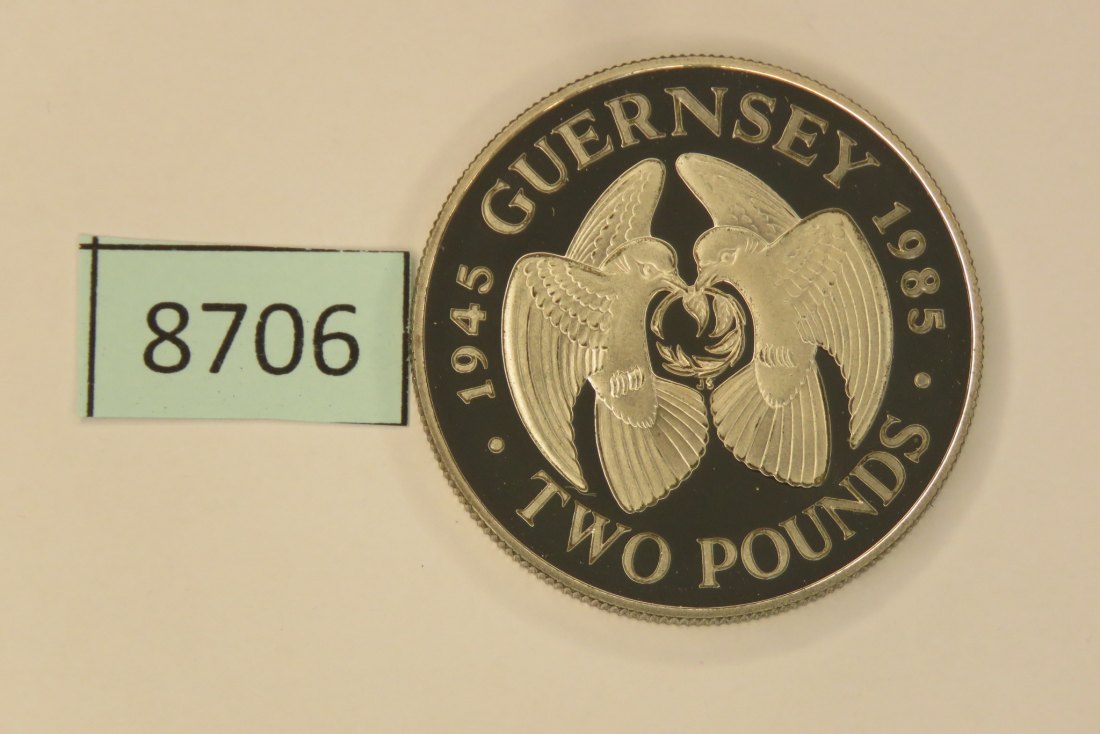  8706 Guernsey 1985 - 40 Jahre Befreiung - 28,28 g SILBER   