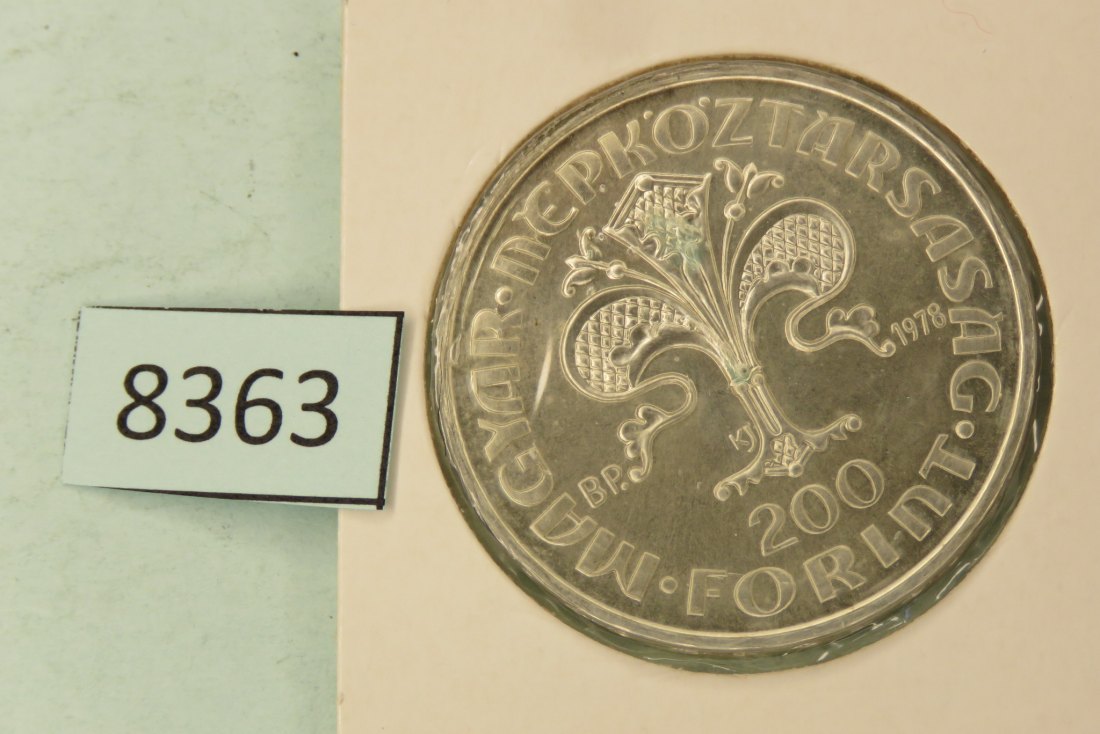  8363 Ungarn 1978 - erster Gold-Forint - 28 g SILBER   