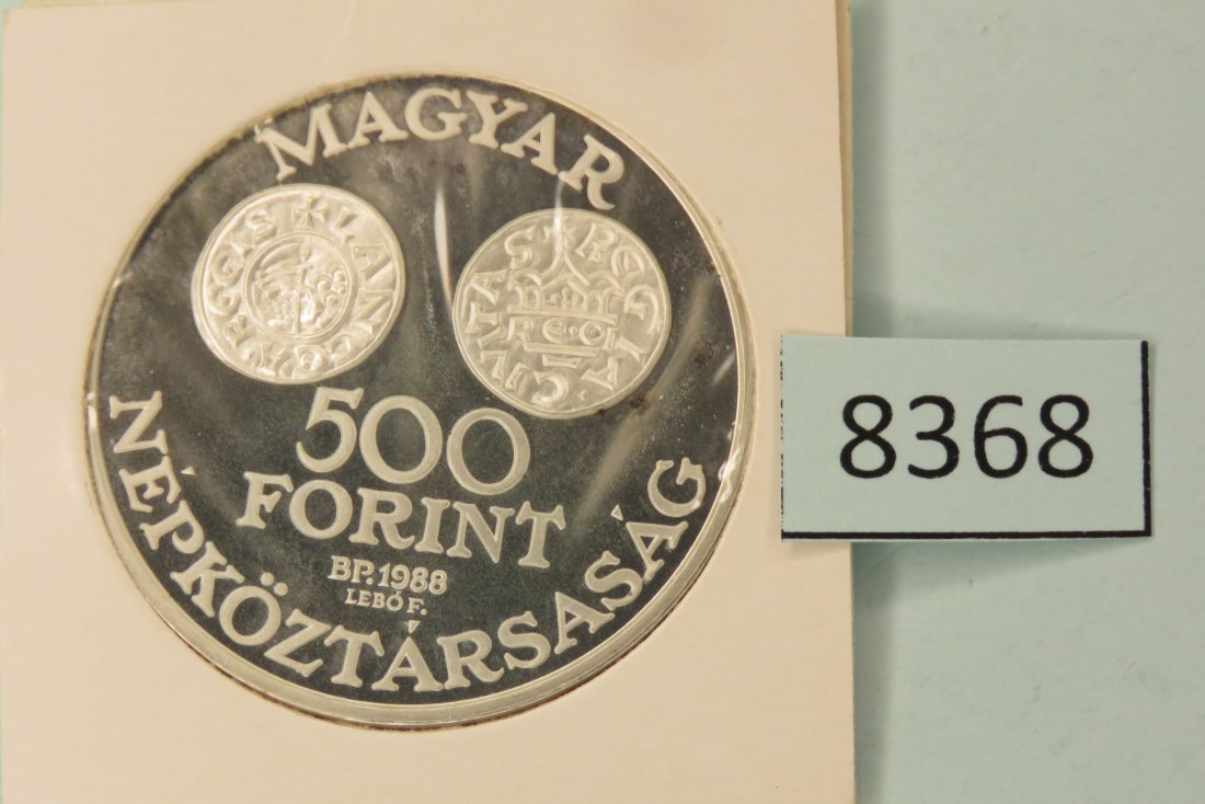  8368 Ungarn 1988 - König Stefan und Gisela - 28 g SILBER   