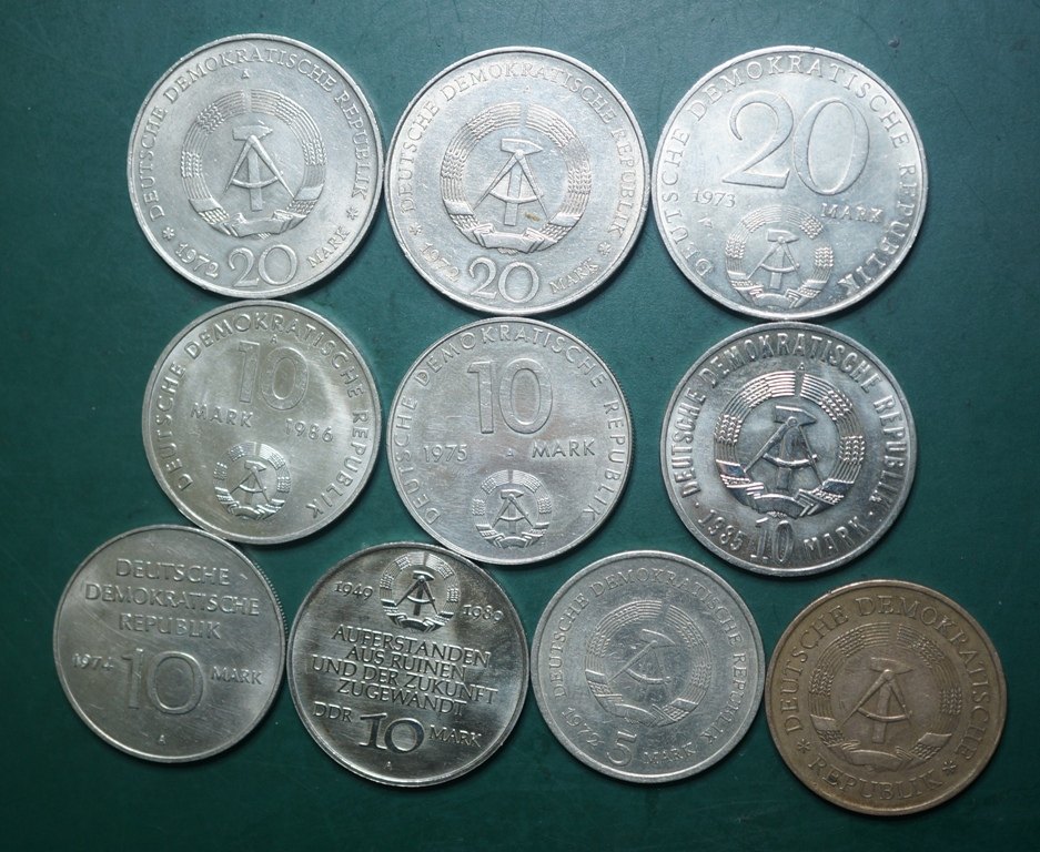  Kleines Lot DDR Gedenkmünzen   