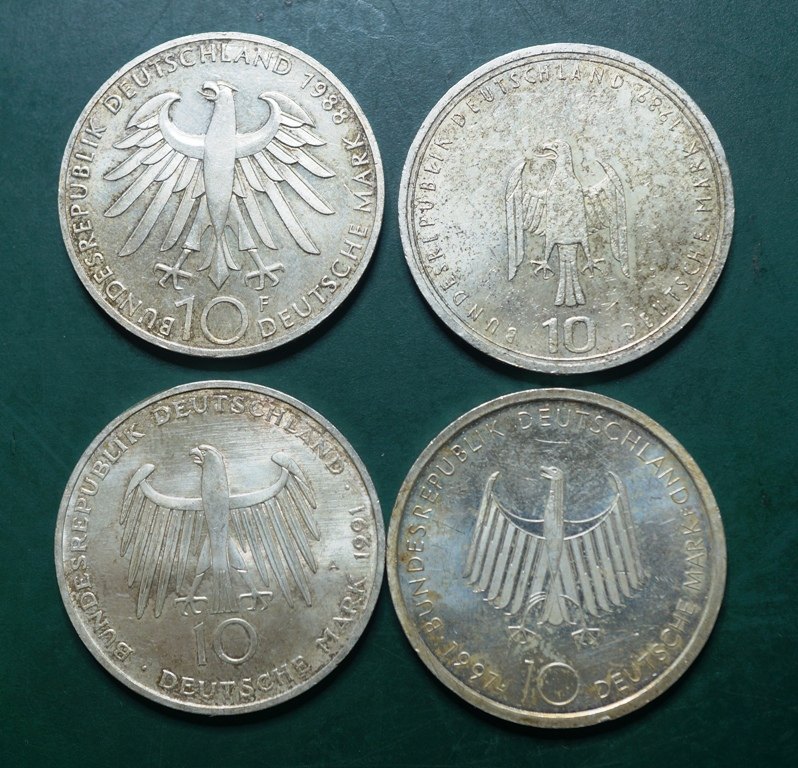  Bund,10 DM Gedenkmünzen , Silber   