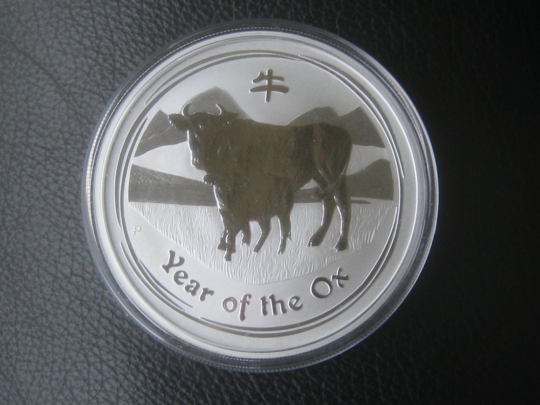  2 Dollars 2009; 62,2 Gramm Silber - Elizabeth II. - Year of the Ox -Silver Bullion Coin   