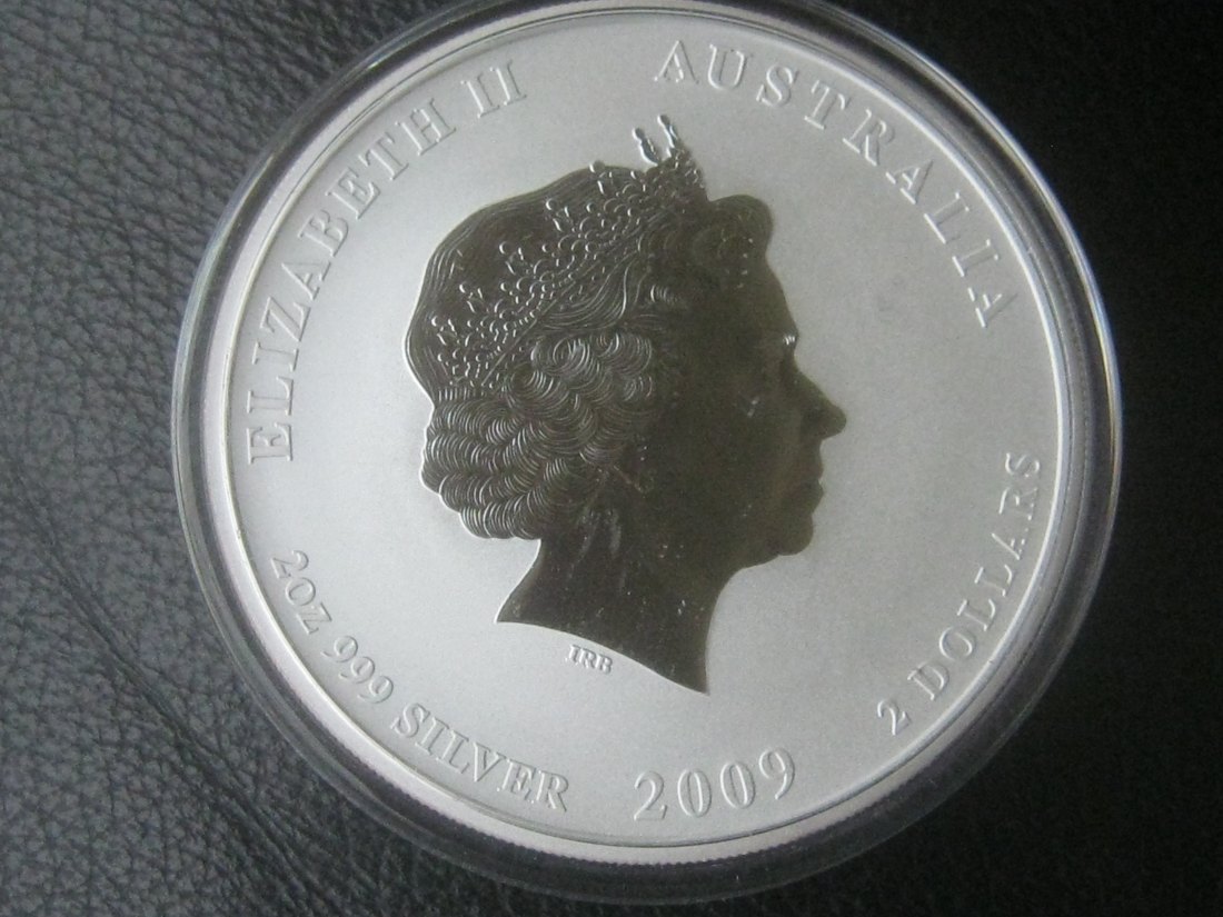  2 Dollars 2009; 62,2 Gramm Silber - Elizabeth II. - Year of the Ox -Silver Bullion Coin   