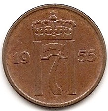 Norwegen 5 Öre 1955 #111   