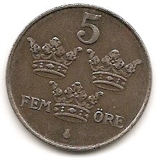  Schweden 5 Oere 1949 #85   