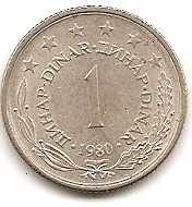  Jugoslawien 1 Denar 1980 #156   