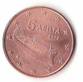  5 Cent Griechenland 2002 Fremdprägung (F203)  b.   