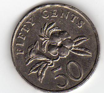  Singapur 50 Cents 1990   