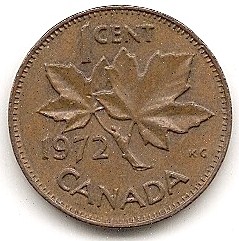  Canada 1 Cent 1972 #195   