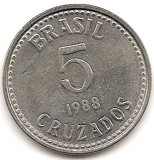  Brasilien 5 Cruzados 1988 #57   