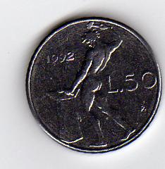  Italien 50 Lire 1992   