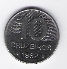  Brasilien 10 Cruzeiros 1982 St Schön Nr.101   