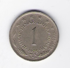  1 Dinar K-N-Zk 1975       Schön Nr.54   