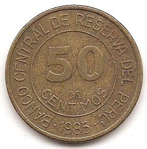  Peru 50 Centimo 1985 #103   
