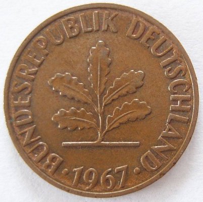  BRD 2 Pfennig 1967 D ss-vz   
