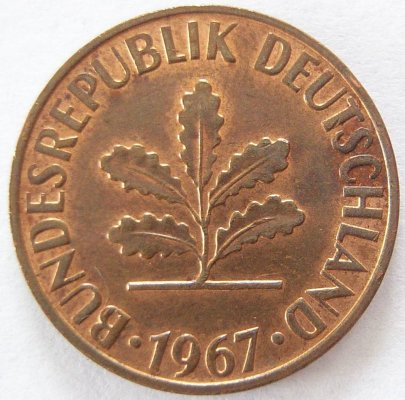  BRD 2 Pfennig 1967 D vz   