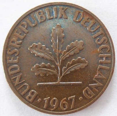  BRD 2 Pfennig 1967 D ss   