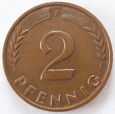  BRD 2 Pfennig 1967 F ss-vz   