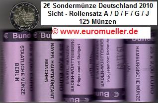 Deutschland alle 5 Rollen...2 Euro Sondermünzen 2010...Bremen   